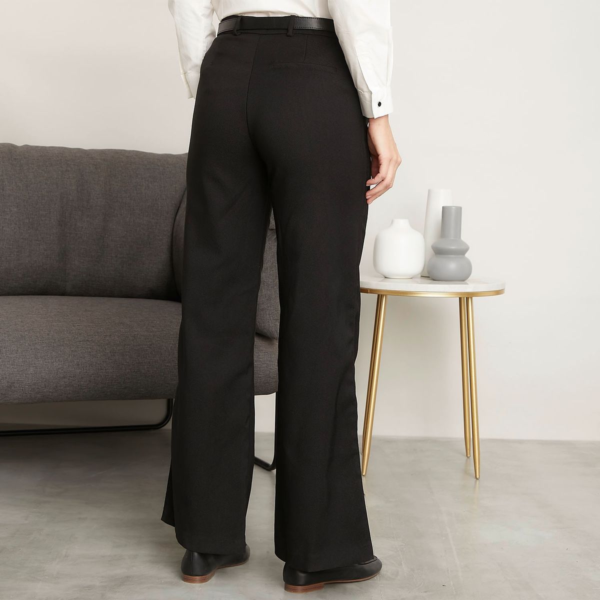 S COCCI - Stefano Cocci Pantalón Básico Tiro Medio Mujer