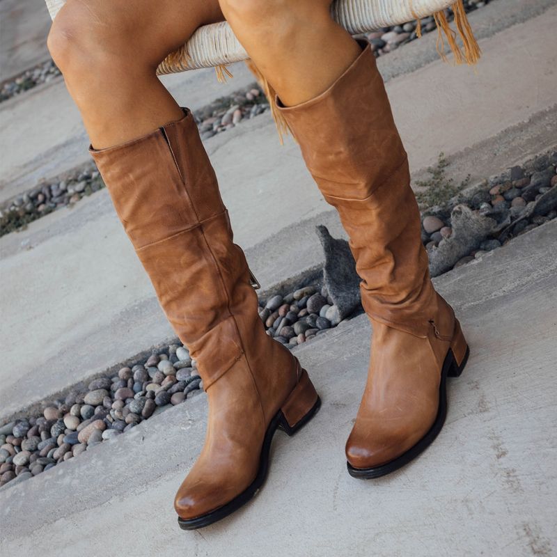 AS 98 - As98 Bota Mujer Cuero Cafe
