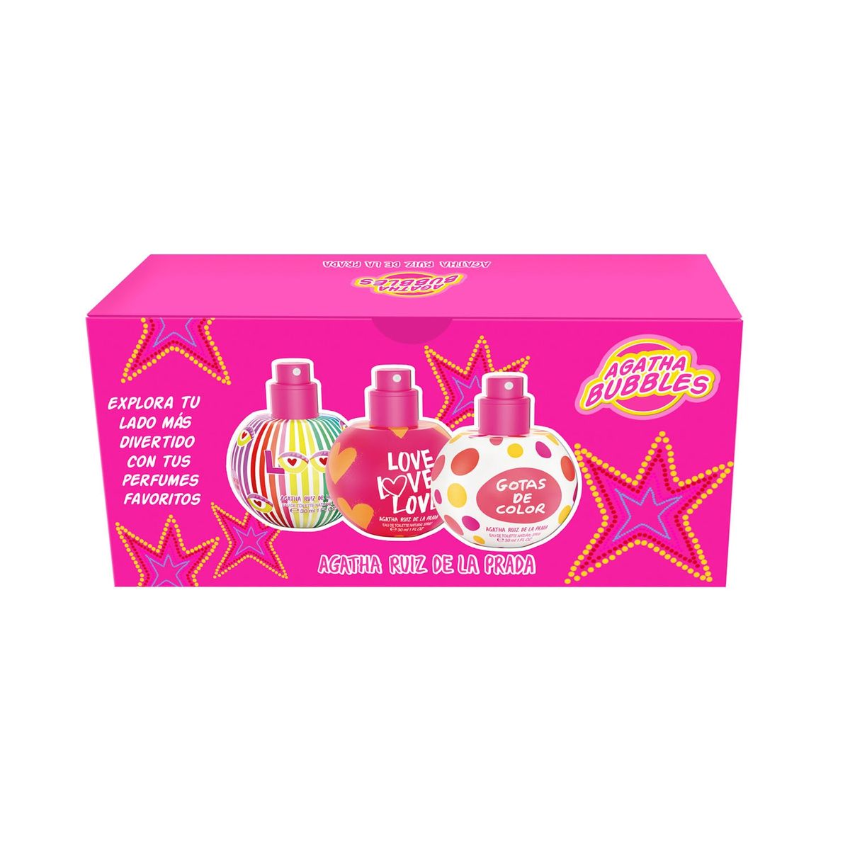 AGATHA RUIZ DE LA PRADA - Set Perfume Mujer Bubble Look EDT 30Ml + Bubble Gotas 30Ml Agatha Ruiz De La Prada