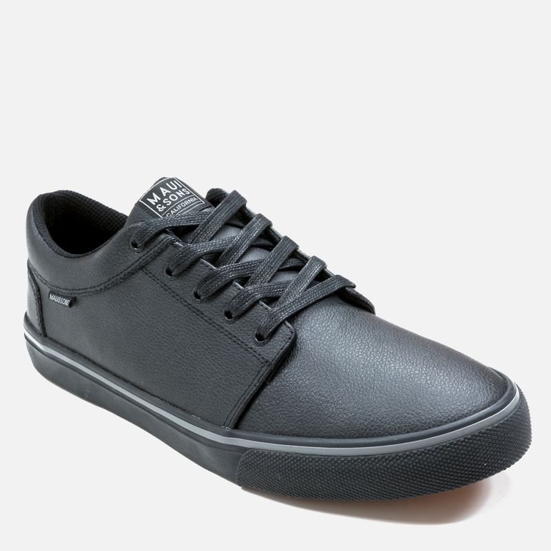 MAUI AND SONS - Calzado Escolar Unisex Niños Cuero Negro Maui