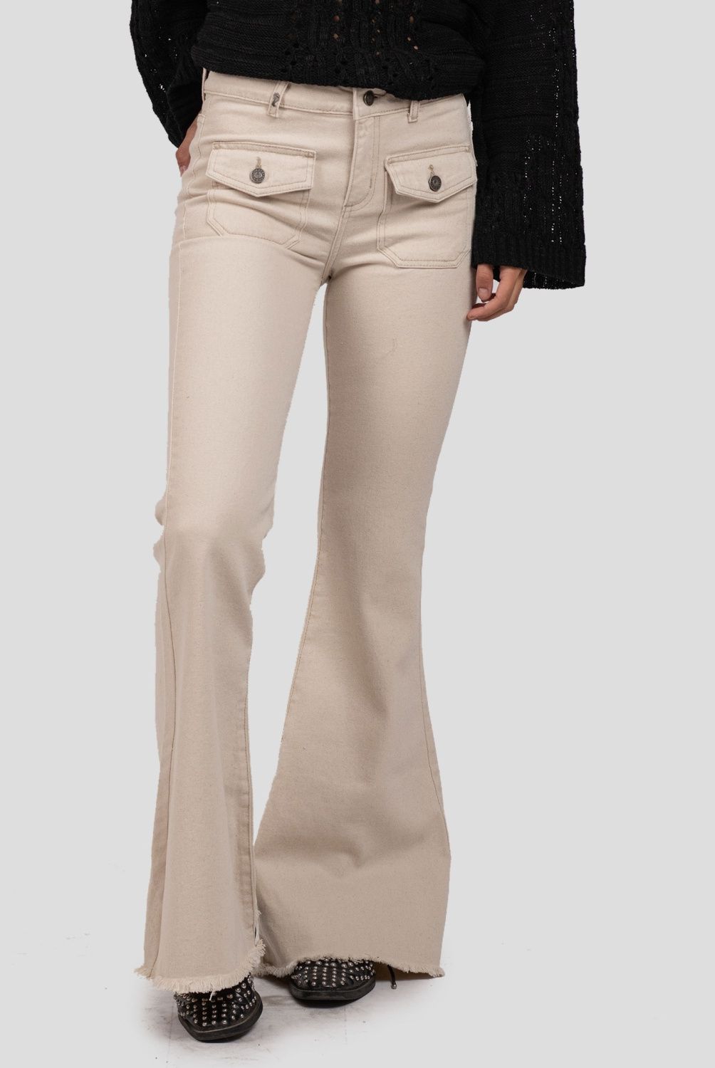 LOLITA POCKET - Lolita Pocket Jeans Flare Tiro Alto Mujer
