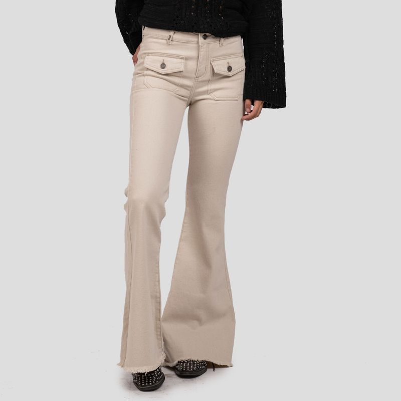 LOLITA POCKET - Lolita Pocket Jeans Flare Tiro Alto Mujer
