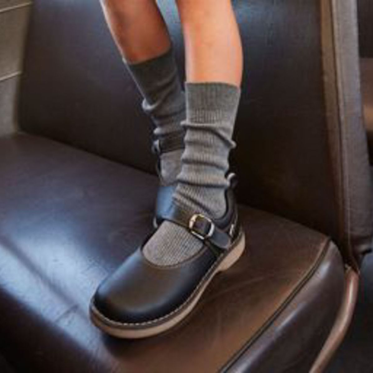 COLLOKY - Calzado Escolar Niña Cuero Negro Colloky (26 a 29)