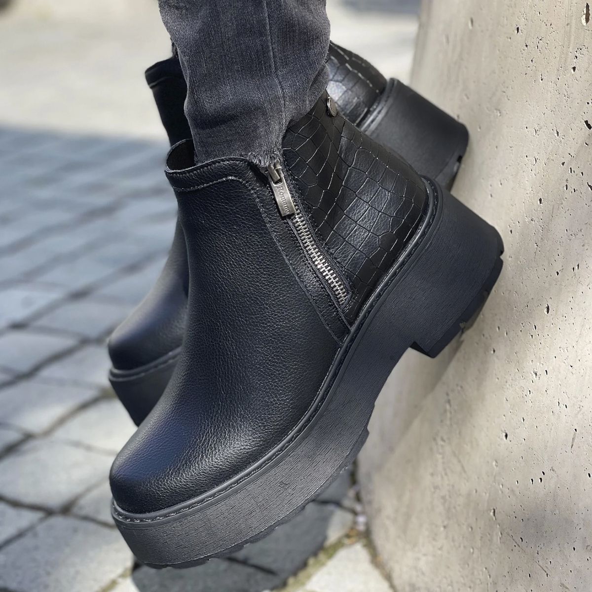 ROMANO - Romano Botin mujer cuero negro
