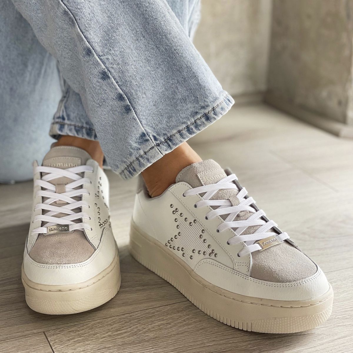 ROMANO - Romano Zapatilla urbana mujer cuero blanco