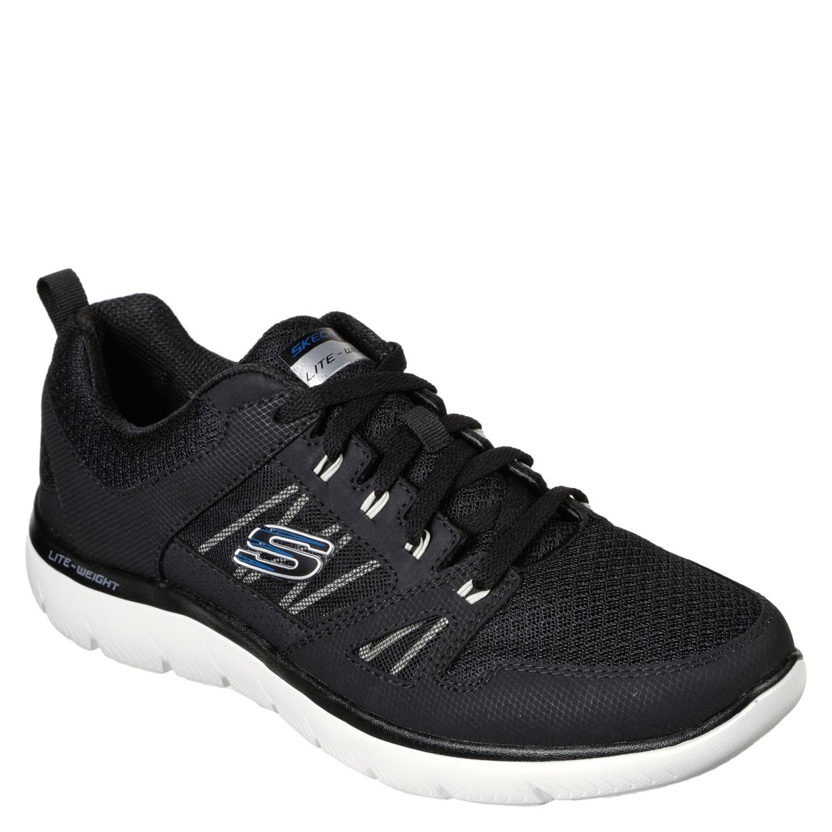 SKECHERS - Zapatilla Escolar Niño Cuero Negro Skechers (39 a 44)