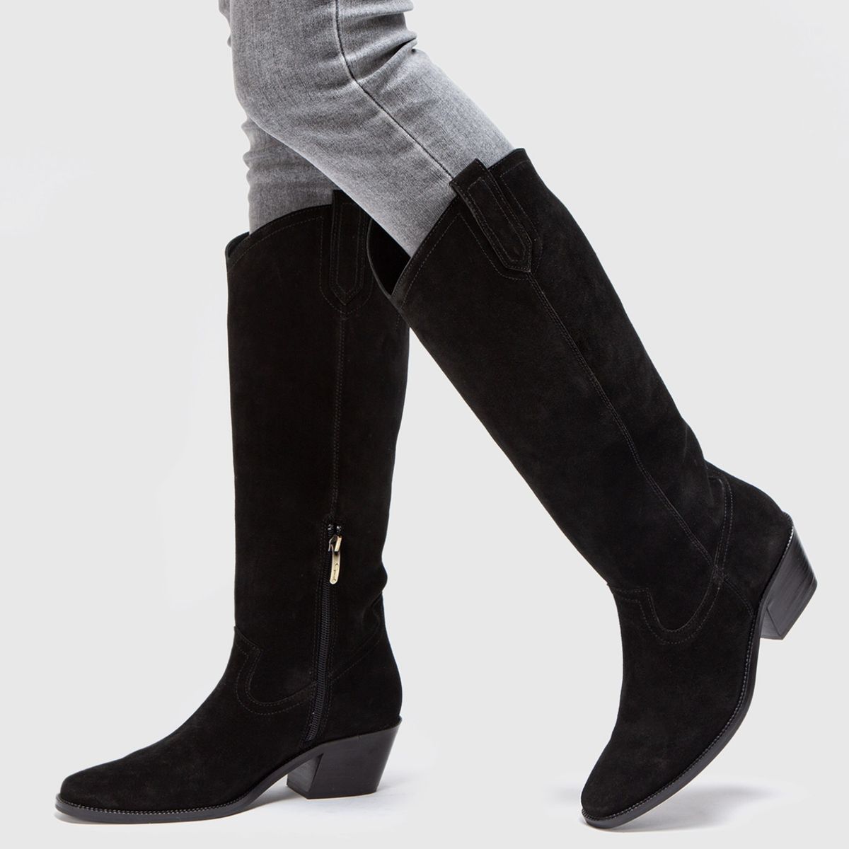 GACEL - Gacel Bota mujer cuero negro