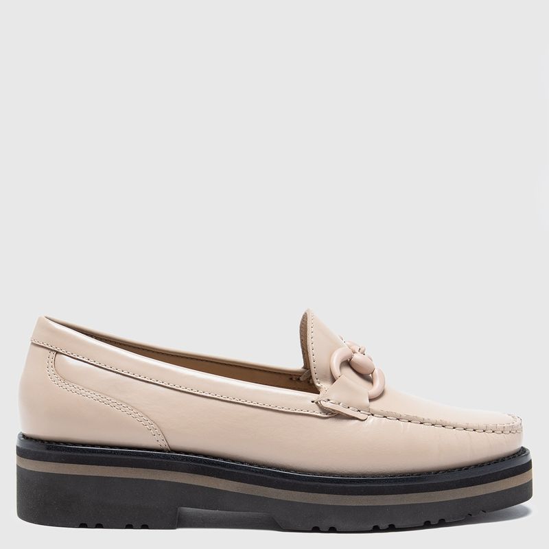 GACEL - Gacel Mocasin mujer cuero blanco