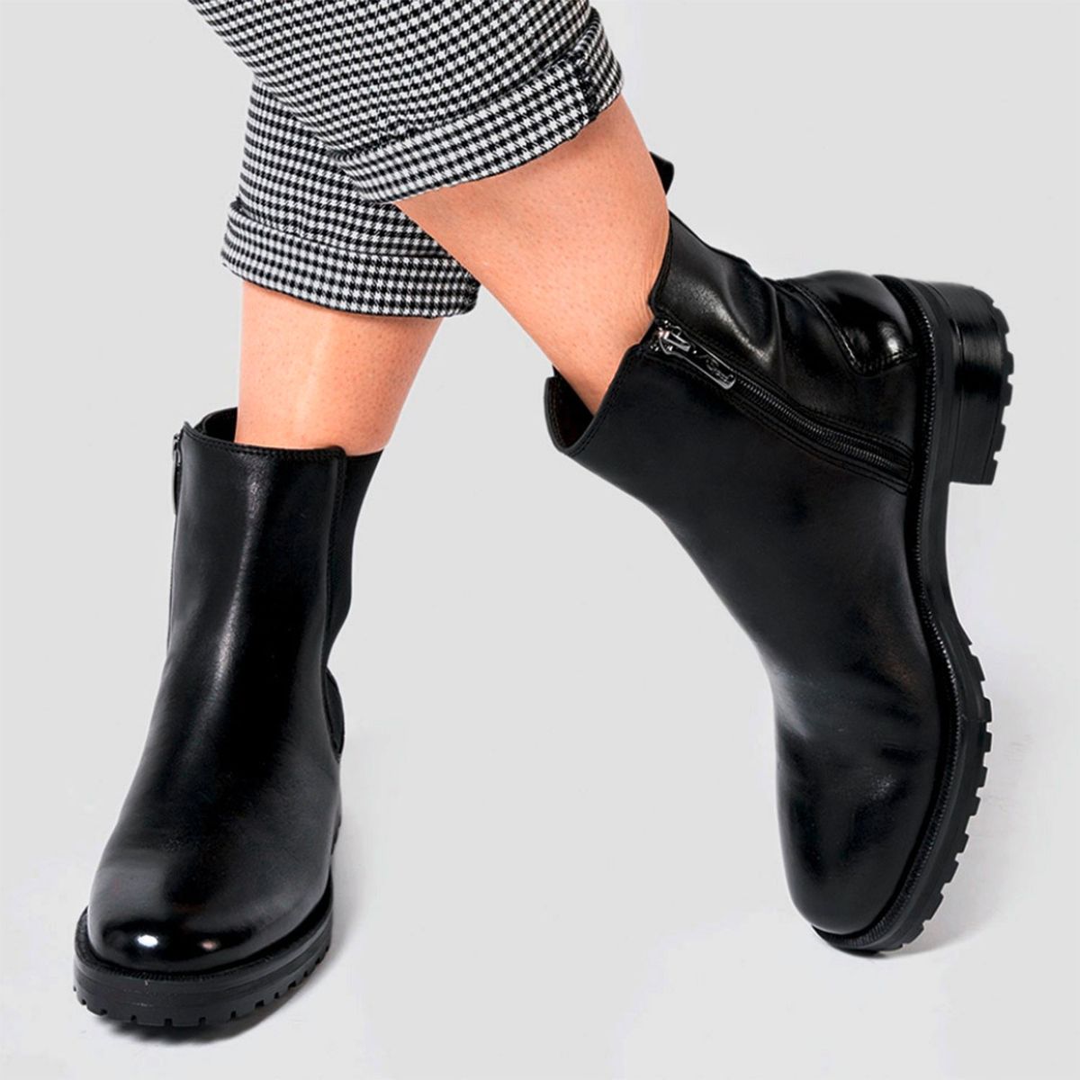GACEL - Gacel Botin mujer cuero negro
