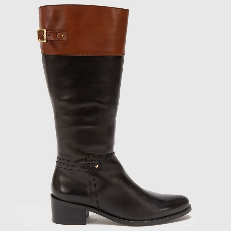 GACEL - Gacel Bota mujer cuero negro