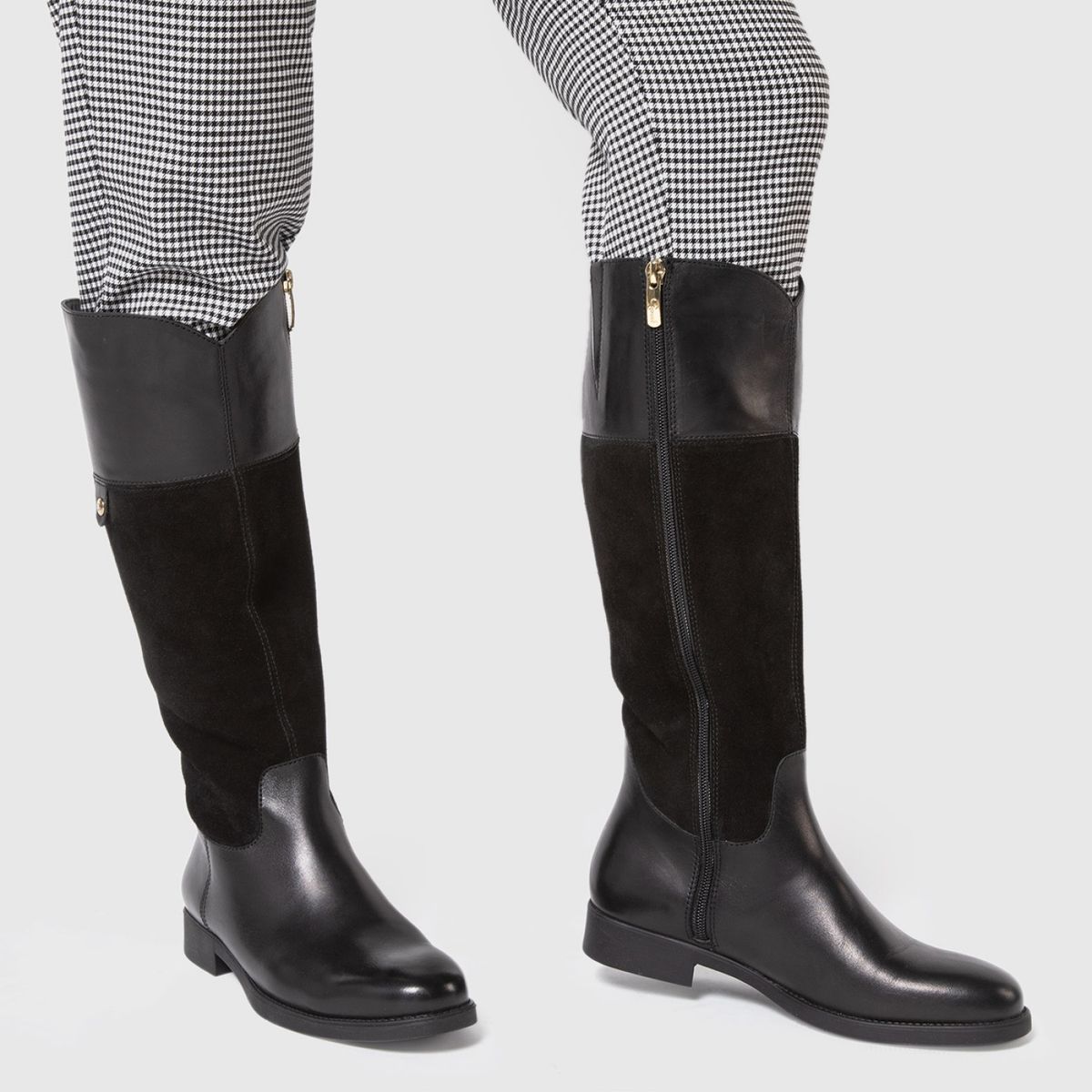 GACEL - Bota Mujer Cuero Negro Gacel