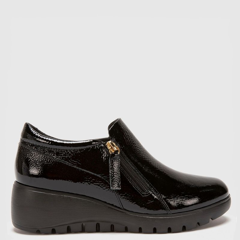 GACEL - Zapato Casual Mujer Cuero Negro Gacel