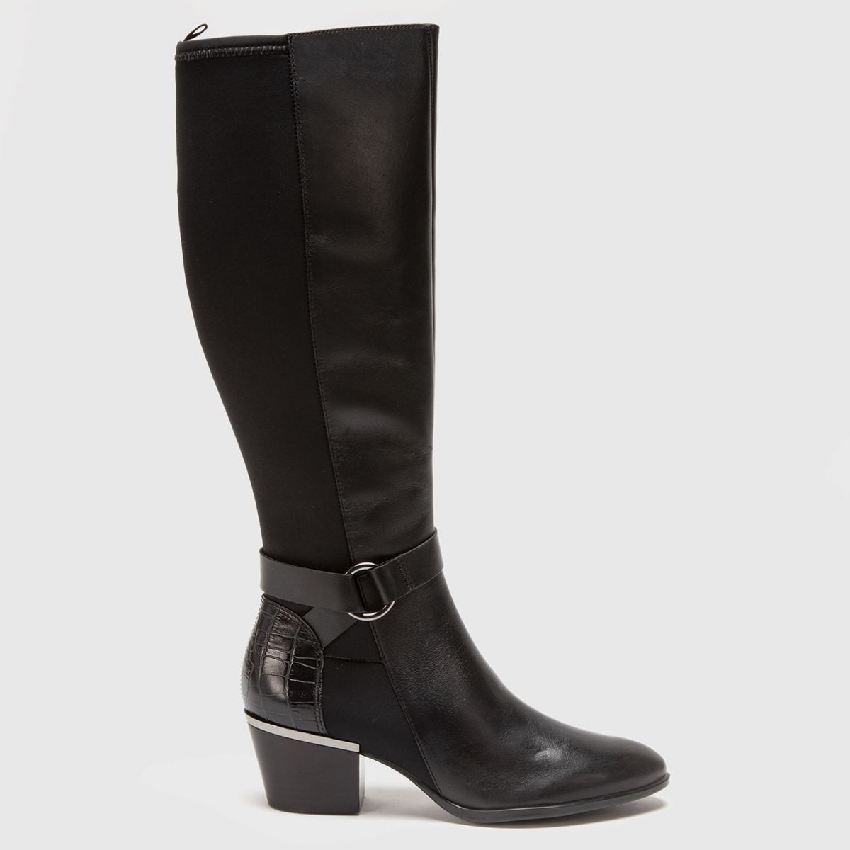 GACEL - Bota Mujer Cuero Negro Gacel