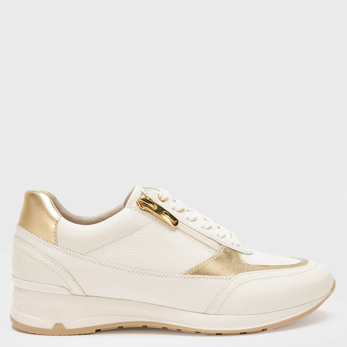 GACEL - Zapatilla Urbana Mujer Cuero Blanco Gacel