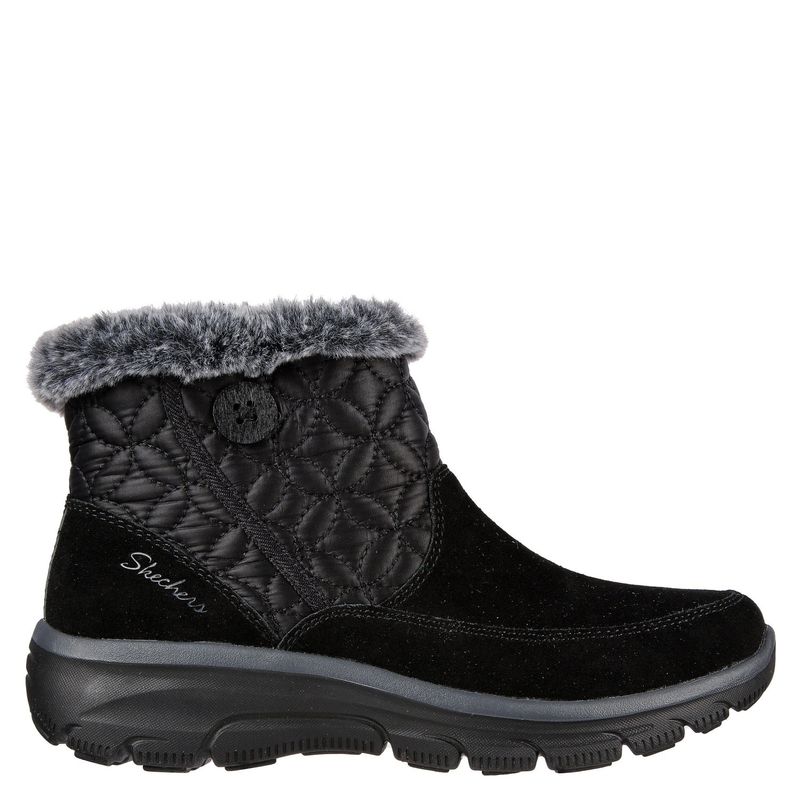 SKECHERS - Skechers Botin mujer cuero negro
