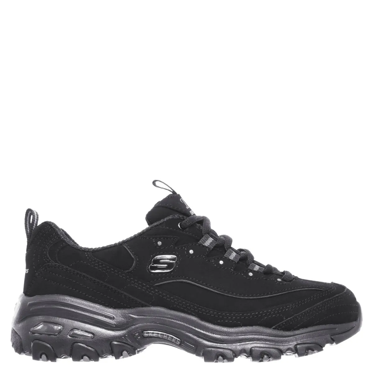 SKECHERS - D'Lites Zapatilla Urbana Mujer Cuero Negro Skechers