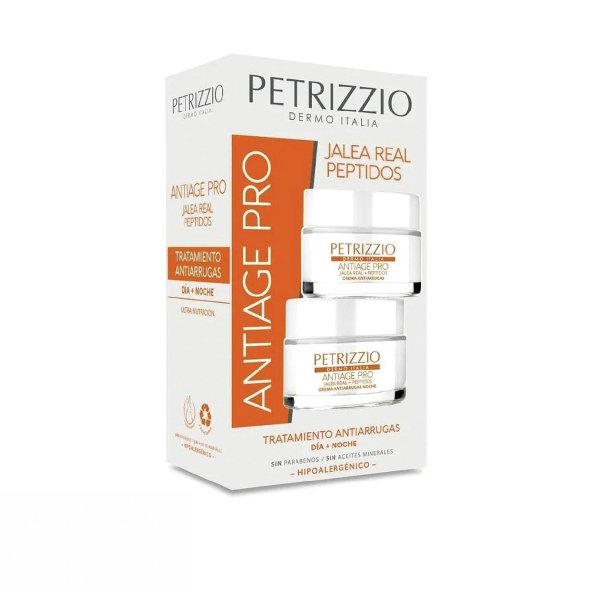 PETRIZZIO - Set De Crema Facial Antiedad Día Y Noche Pro Jalea Real + Péptidos 2 Unidades Petrizzio