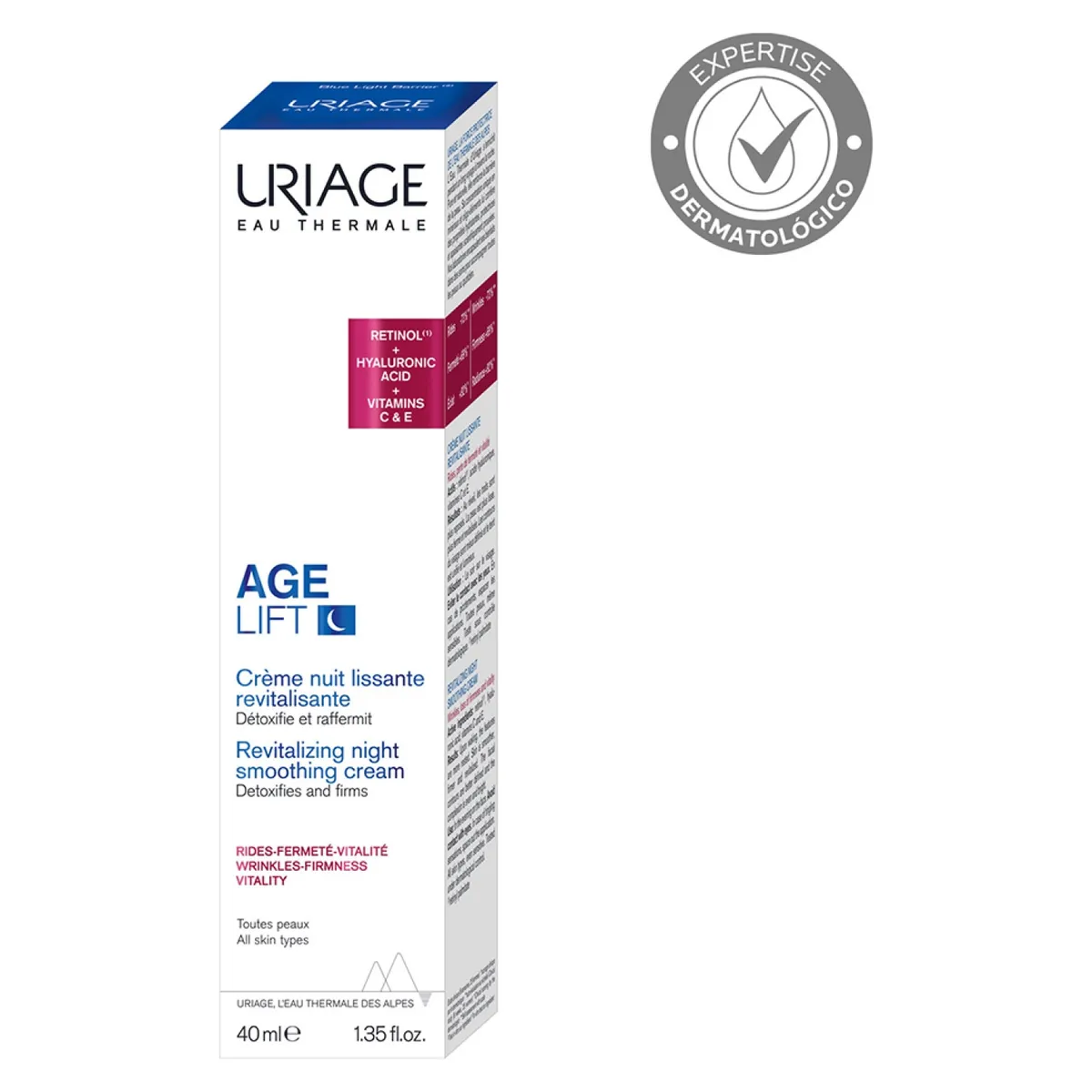 URIAGE - Age Lift Crema de Noche Revitalizante Anti-arrugas 40ml de Uriage