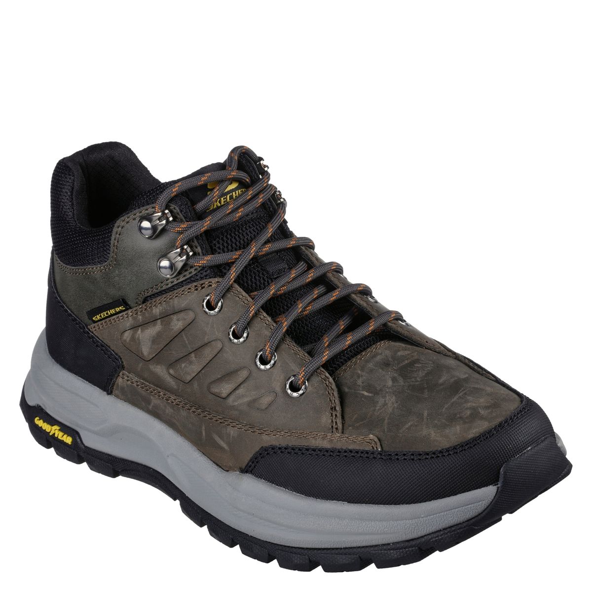 SKECHERS - Botin Hombre Cuero Gris Skechers