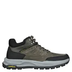 SKECHERS - Botin Hombre Cuero Gris