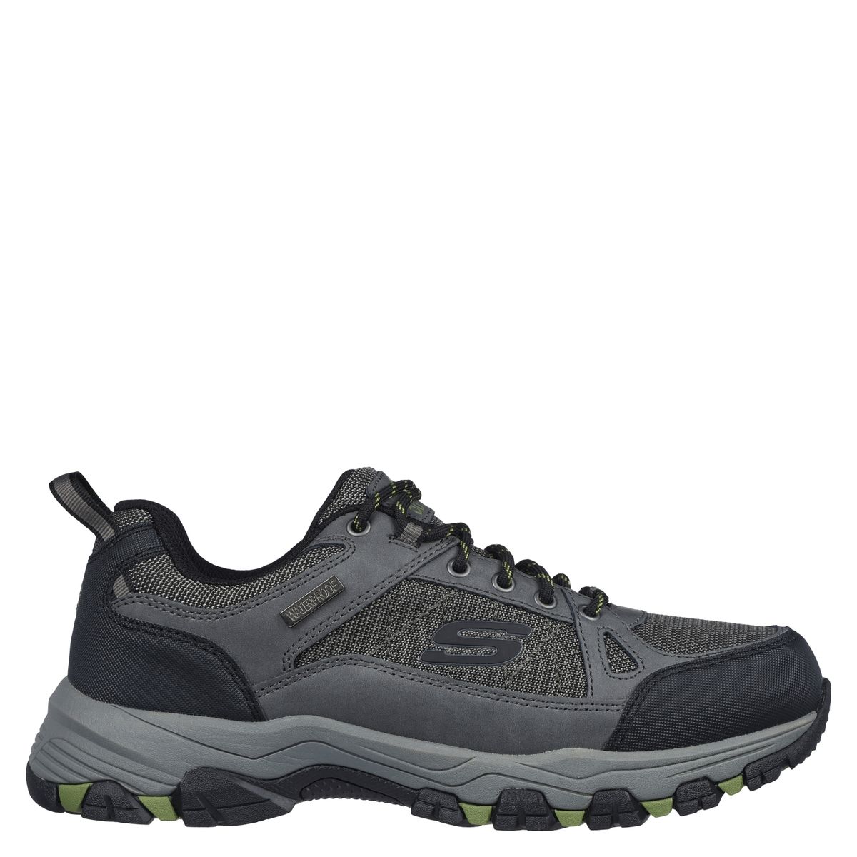 SKECHERS - Skechers Zapato casual hombre cuero gris