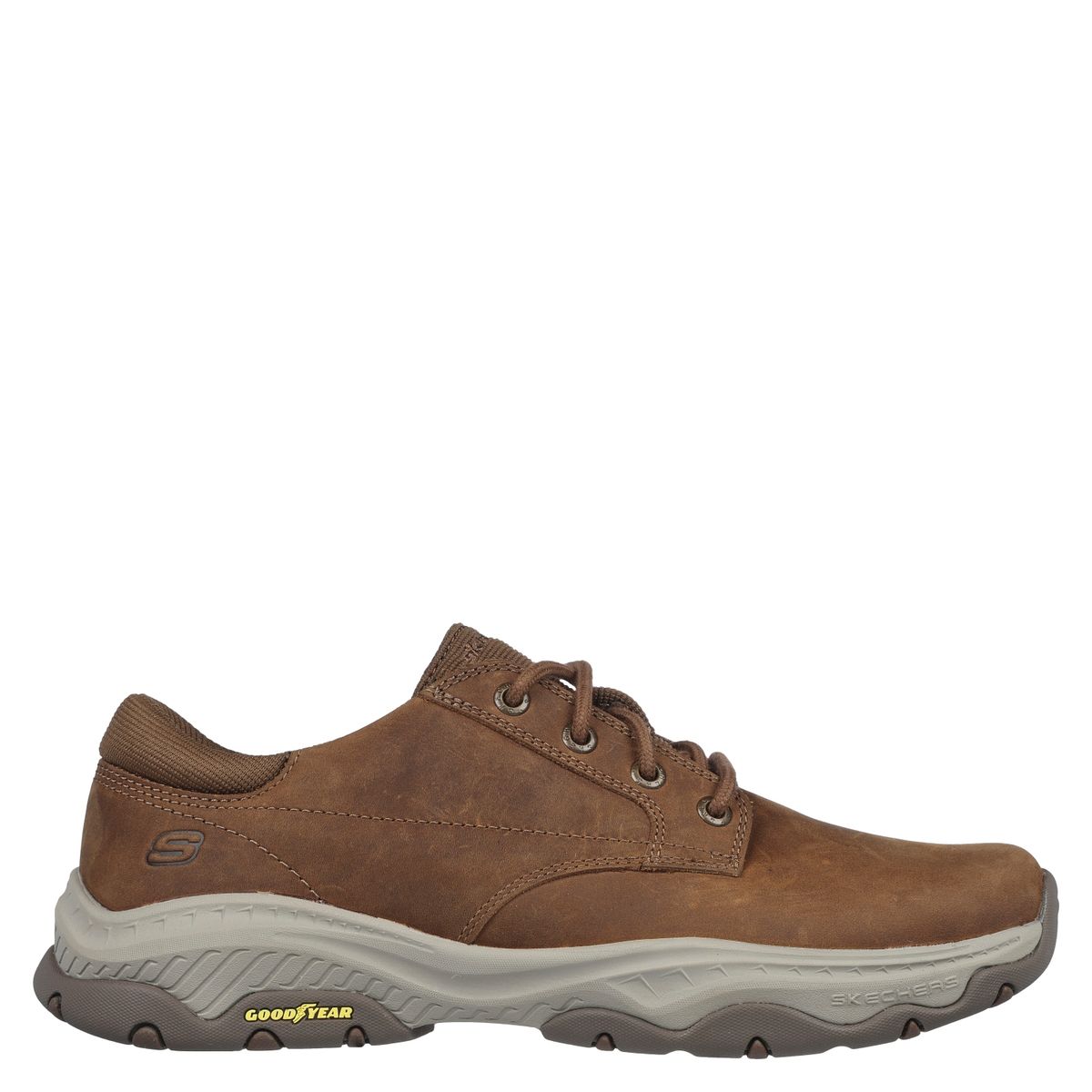 SKECHERS - Skechers Zapato casual hombre cuero beige/khaki