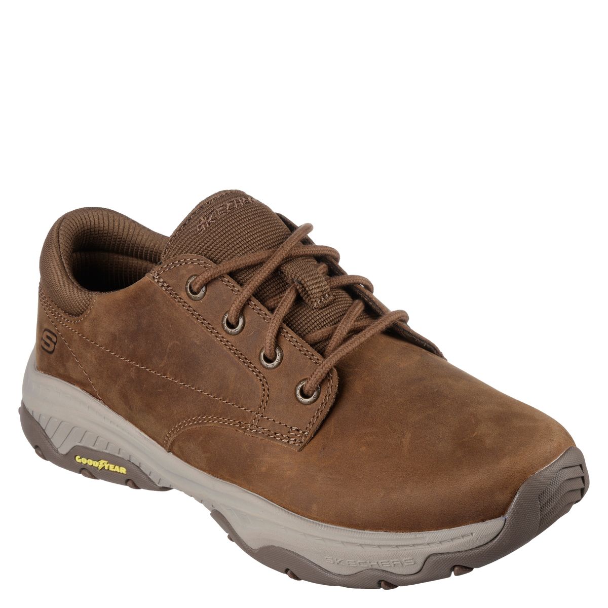 SKECHERS - Skechers Zapato casual hombre cuero beige/khaki