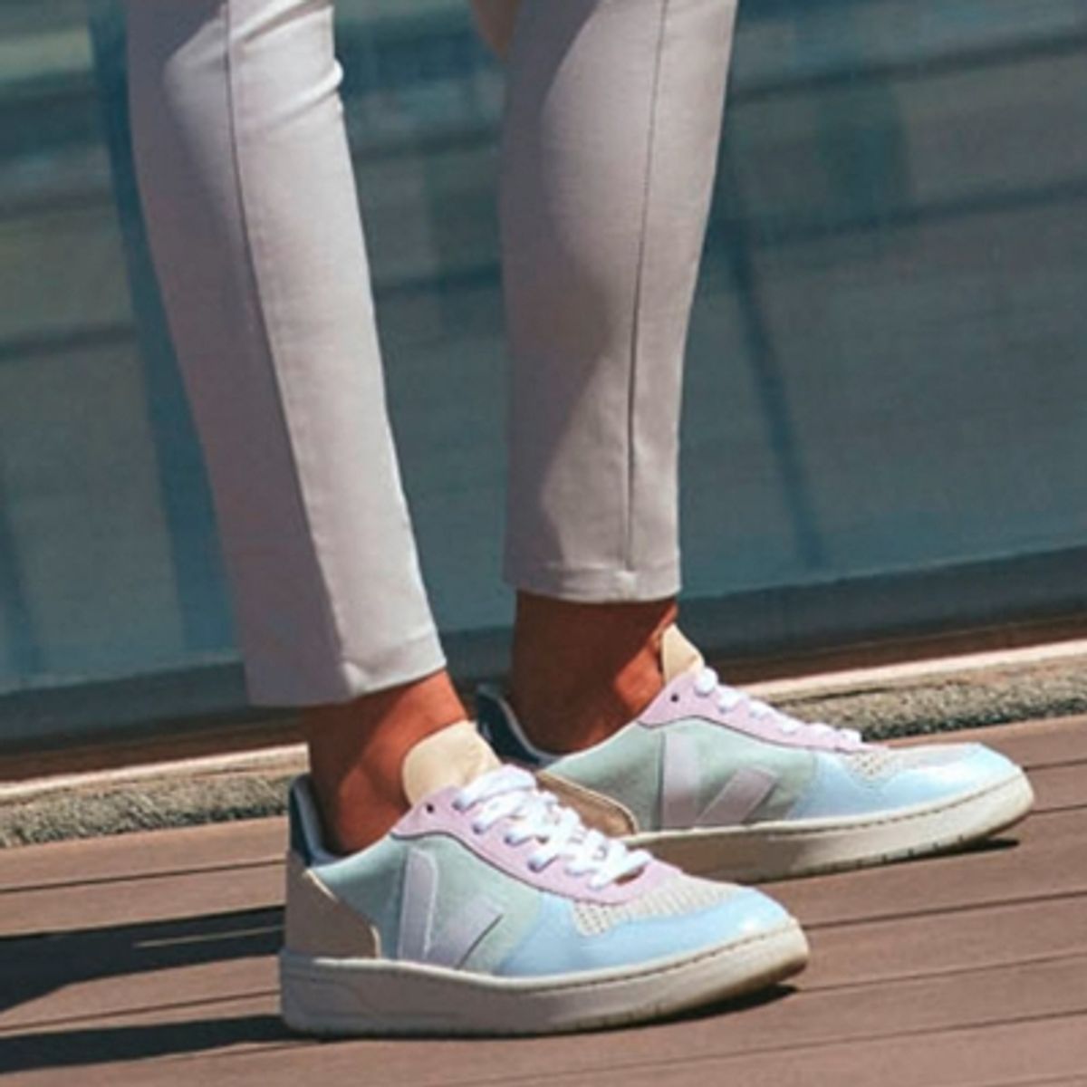 VEJA - V-10 Zapatilla Urbana Mujer Azul Veja