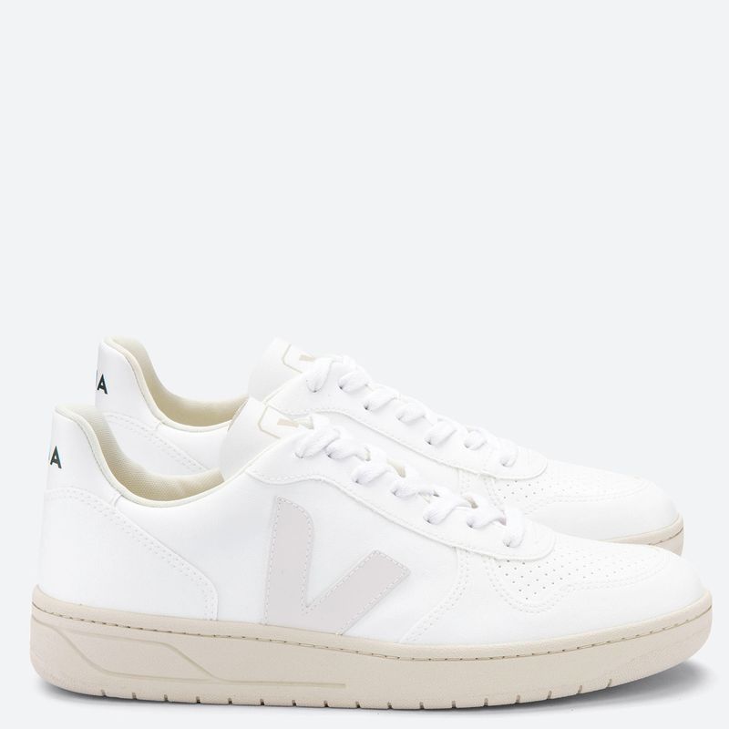 VEJA - V-10 Zapatilla Urbana Mujer Cuero Blanco Veja