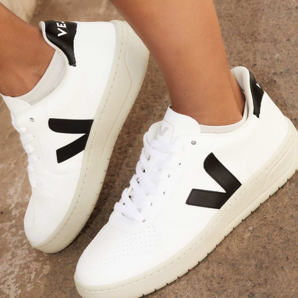 VEJA - V-10 Zapatilla Urbana Mujer Cuero Blanco Veja
