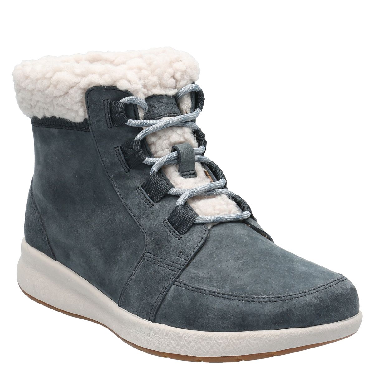 HUSH PUPPIES - Botin Mujer Cuero Azul Hush Puppies