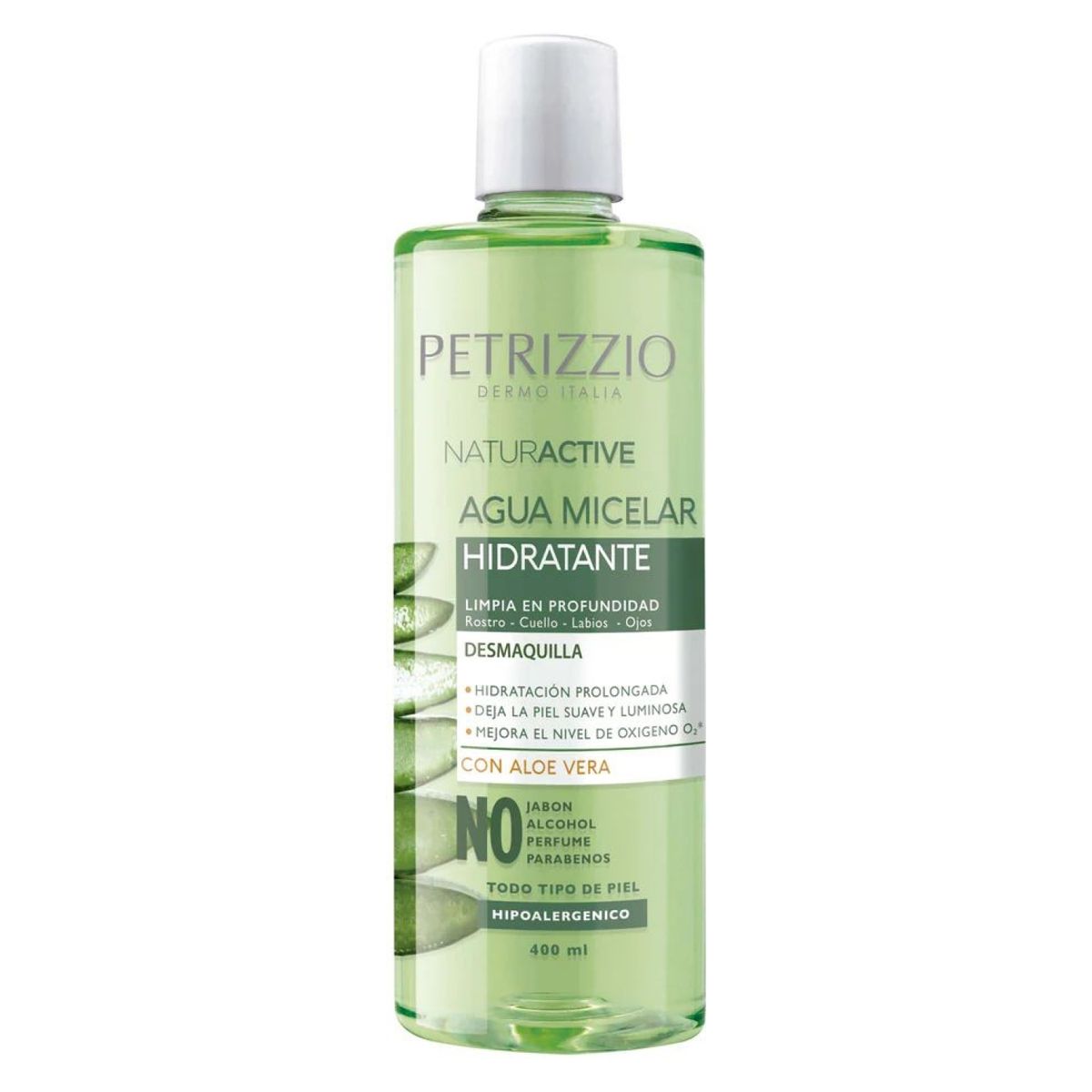 PETRIZZIO - Agua Micelar Aloe Vera 400Ml Petrizzio