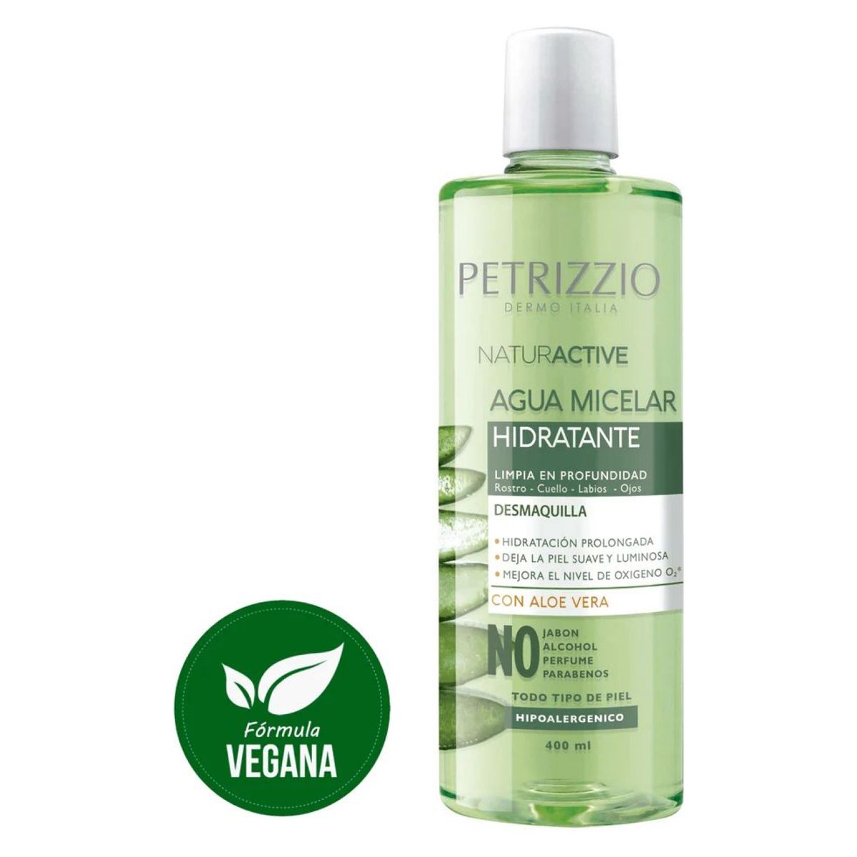 PETRIZZIO - Agua Micelar Aloe Vera 400Ml Petrizzio