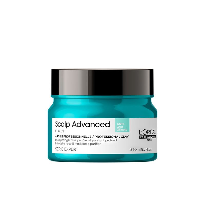 LOREAL PROFESSIONNEL - Tratamiento Capilar Máscara 2 en 1 Limpieza Profunda Cabello Graso Scalp Advanced 250 ml Loreal Professionnel