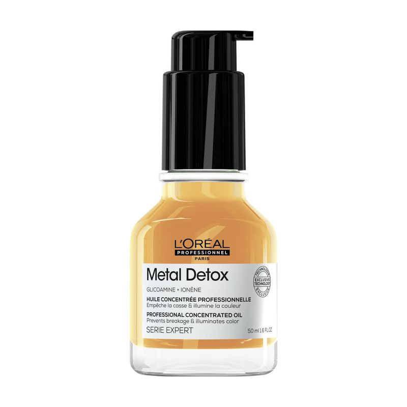 LOREAL PROFESSIONNEL - Aceite Capilar Metal Detox concentrado para evitar el quiebre y mantener el color del cabello 50ml  Loreal Professionnel