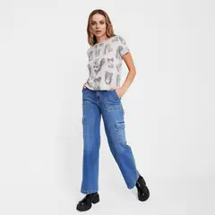 EFESIS - Jeans Palazzo Tiro Alto Mujer