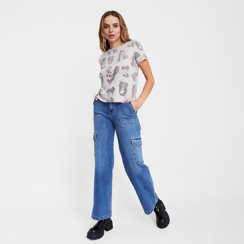 EFESIS - Jeans Palazzo Tiro Alto Mujer Efesis