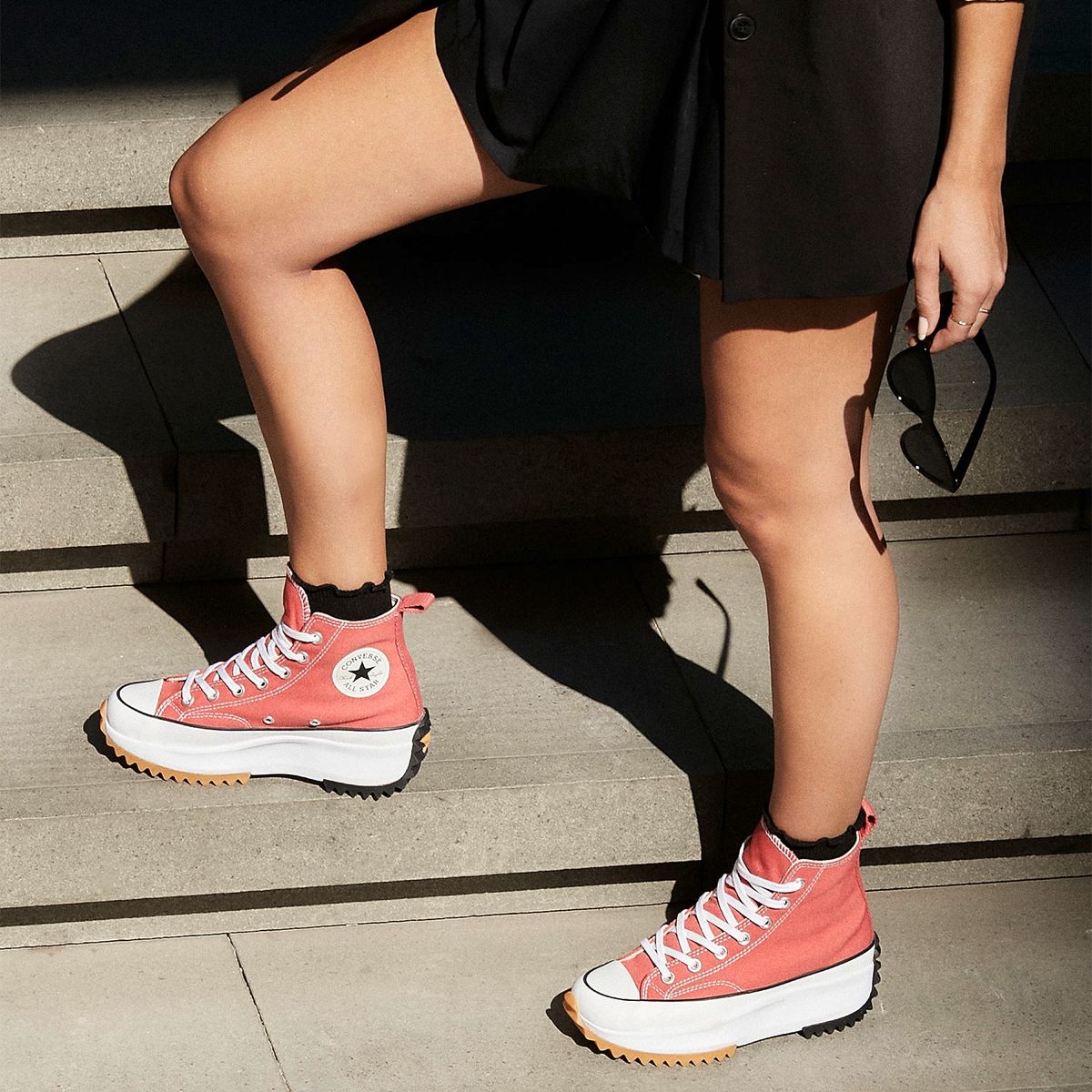 CONVERSE - Run Star Hike Zapatilla Urbana Plataforma Mujer Rojo Converse