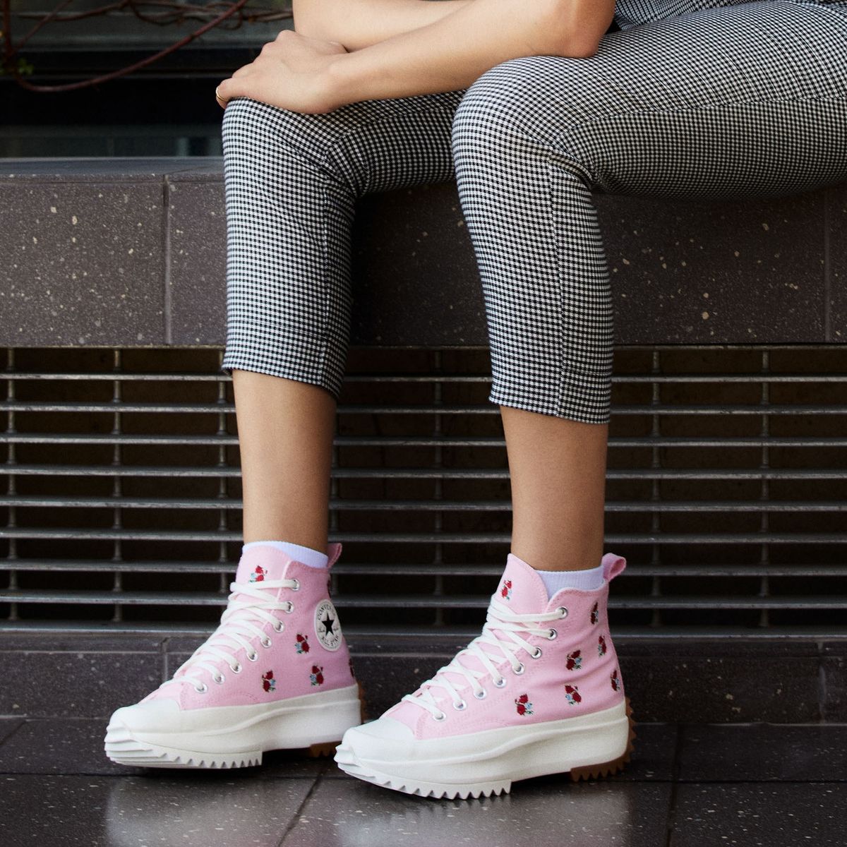 CONVERSE - Run Star Hike Zapatilla Urbana Plataforma Mujer Rosada Converse