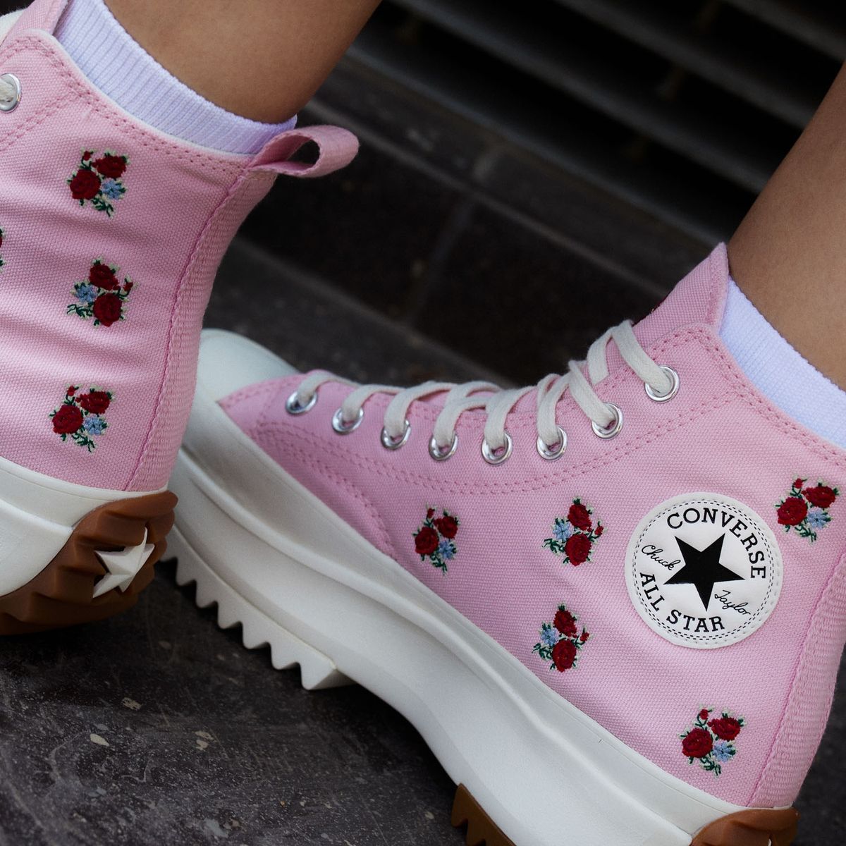 CONVERSE - Run Star Hike Zapatilla Urbana Plataforma Mujer Rosada Converse