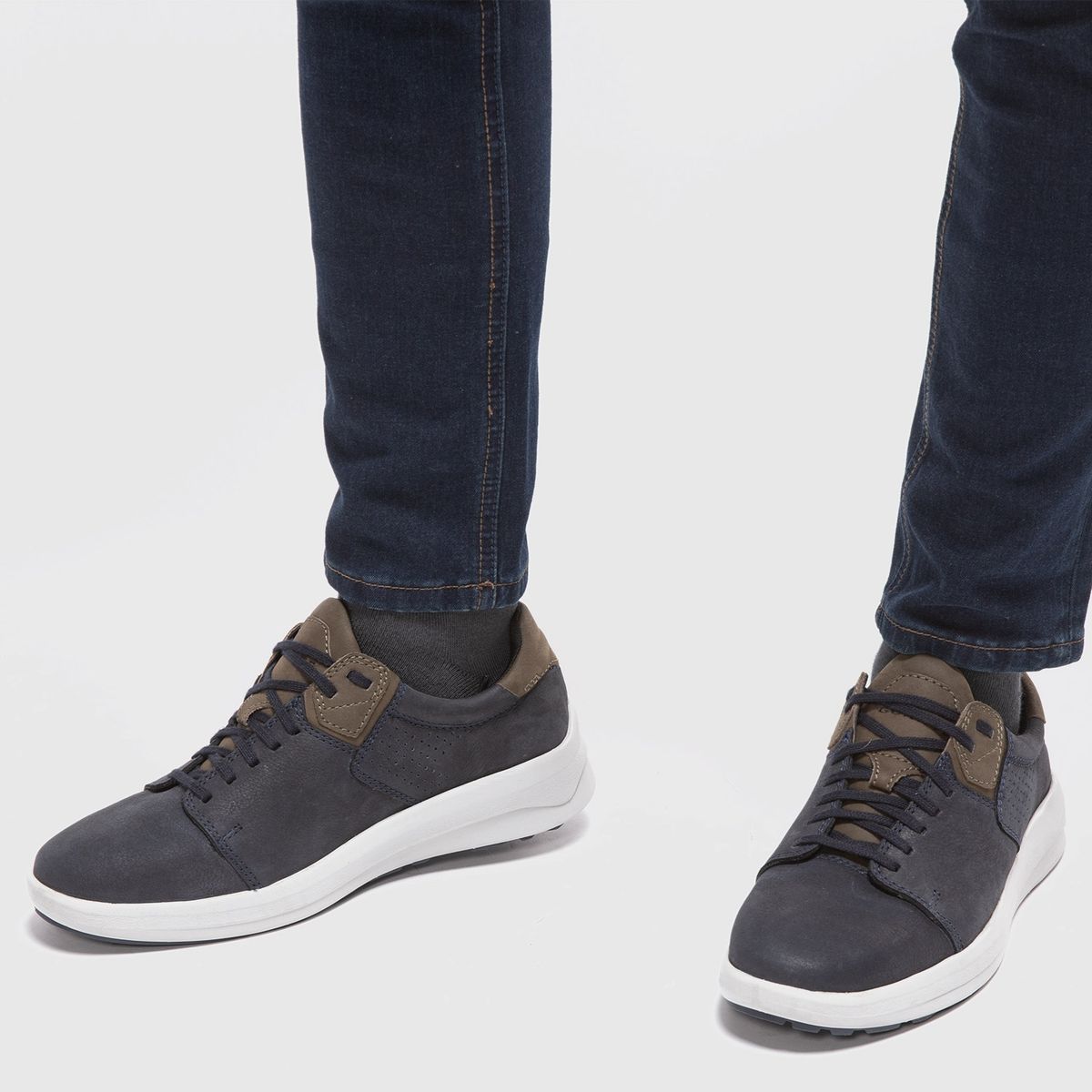 GUANTE - Zapato Casual Hombre Cuero Azul Guante