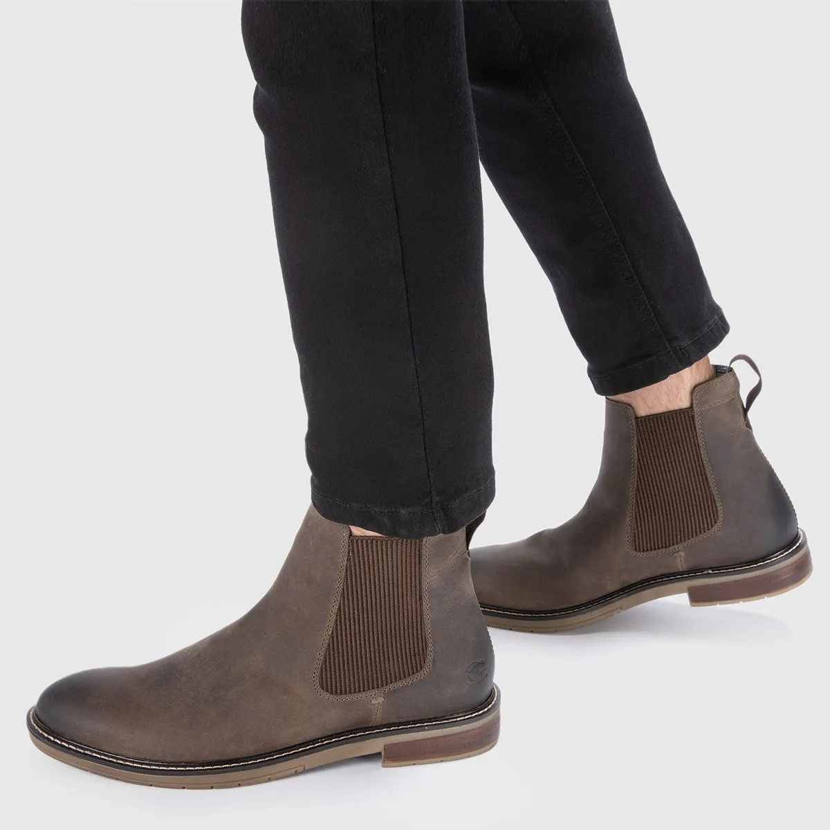 GUANTE - Botín Hombre Cuero Café Guante