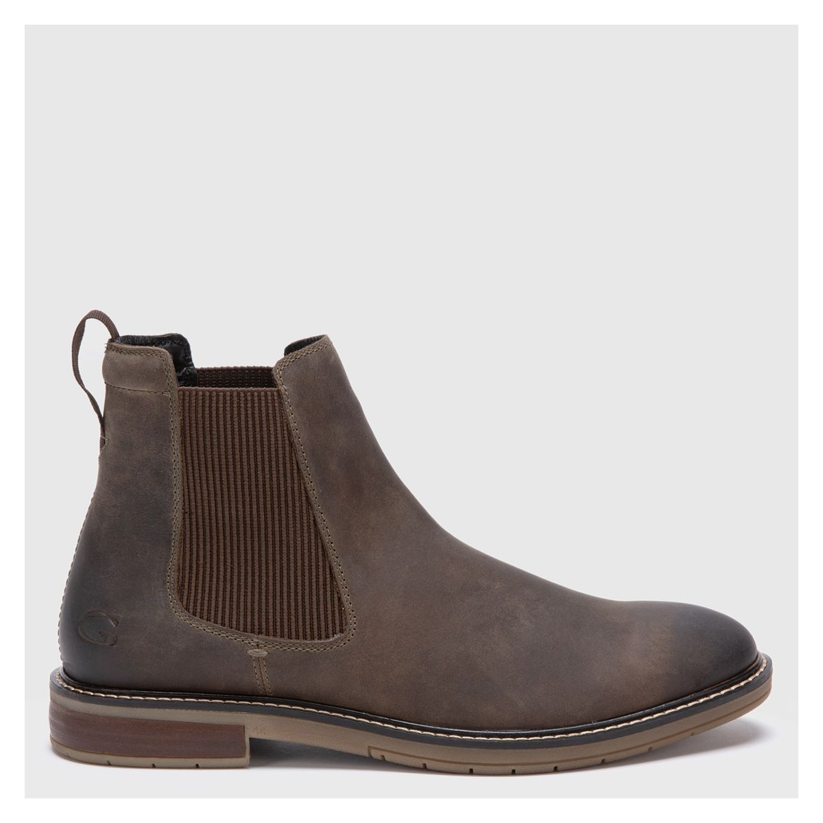 GUANTE - Botín Hombre Cuero Café Guante