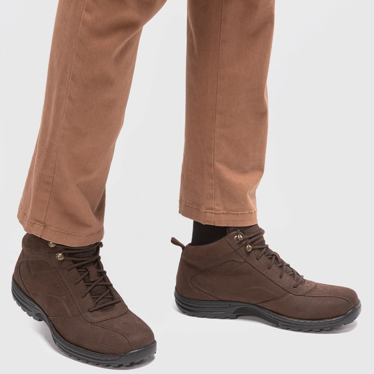 GUANTE - Botín Hombre Cuero Café Guante