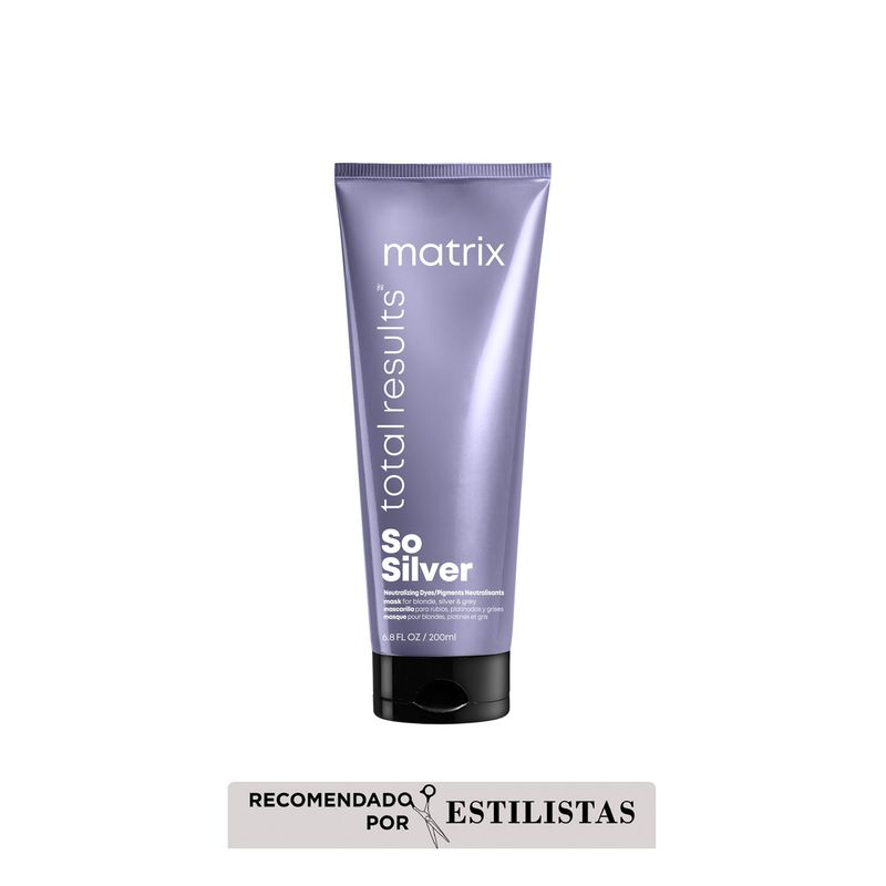 MATRIX - Máscara Matizadora Violeta Cabello Rubio y Gris con Color So Silver 200ml Matrix