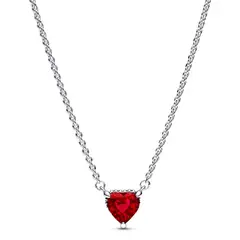 PANDORA - Collar Corazón Halo Brillante Mujer