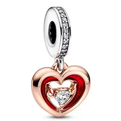 PANDORA - Charm Colgante Corazón Radiante En Dos Tonos Mujer