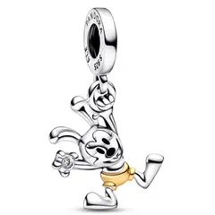 PANDORA - Charm Colgante 100 Aniversario Oswald De Disney Con Diamante Sintético Mujer