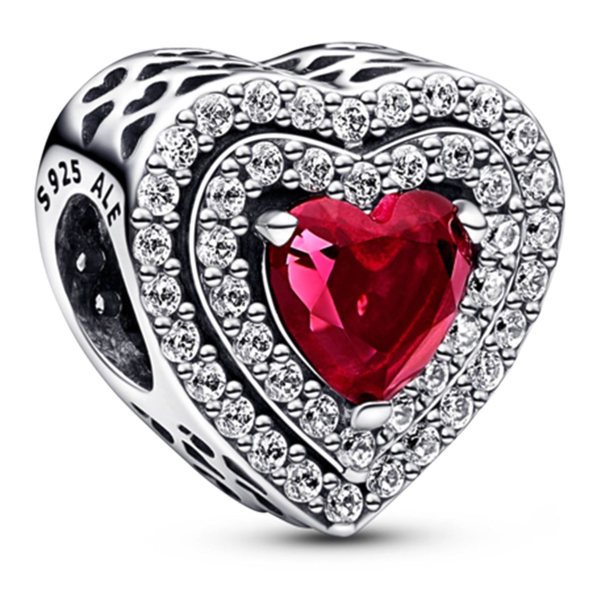 PANDORA - Charm Corazón Nivelado Rojo Mujer Pandora