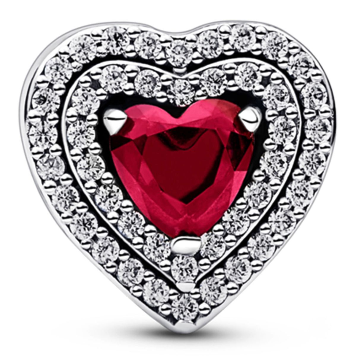 PANDORA - Charm Corazón Nivelado Rojo Mujer Pandora